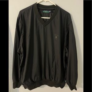 Nautica V Neck Golf Pullover Sz L Black